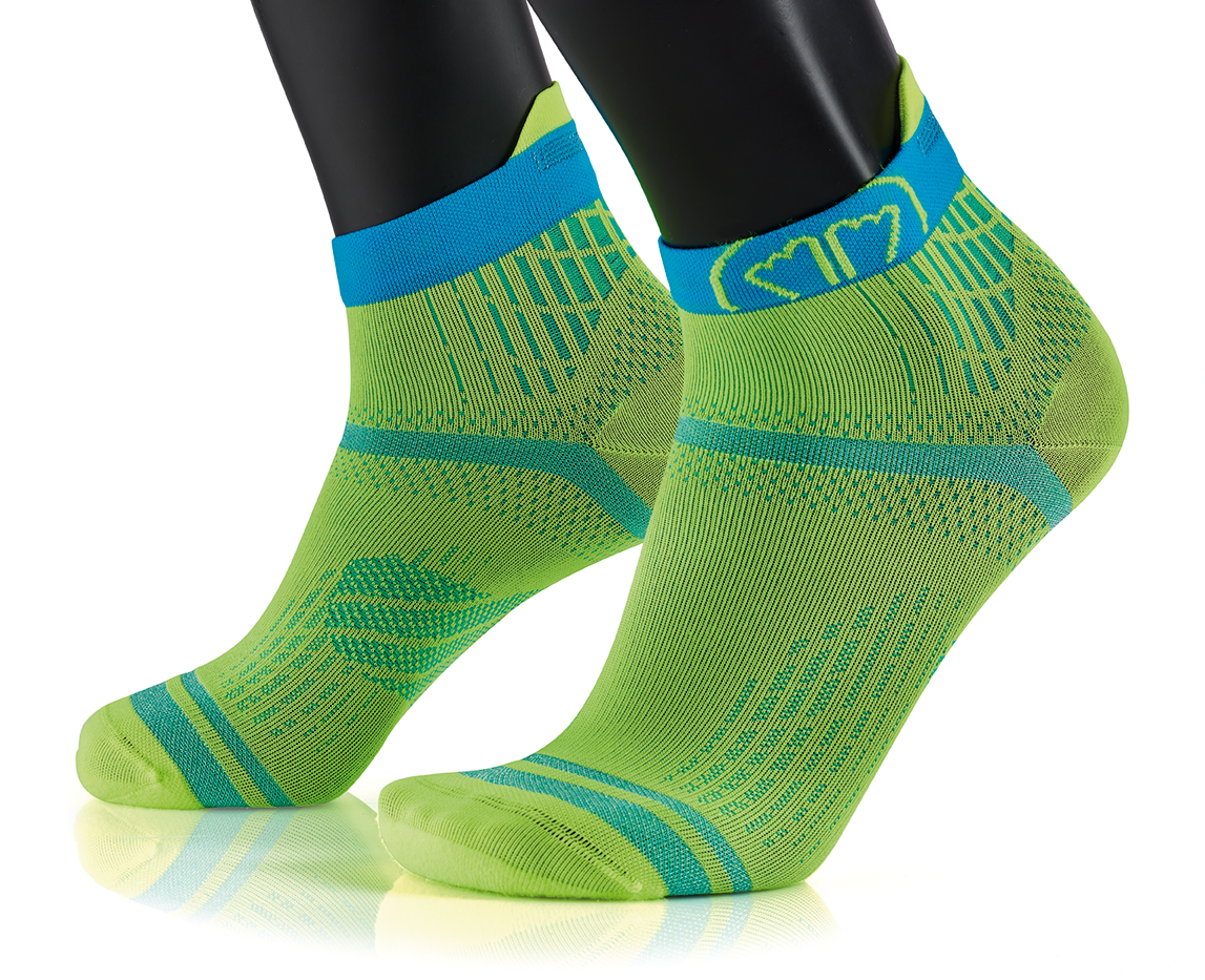 Chaussettes sport trail running SIDAS Run Feel gris/turquoise